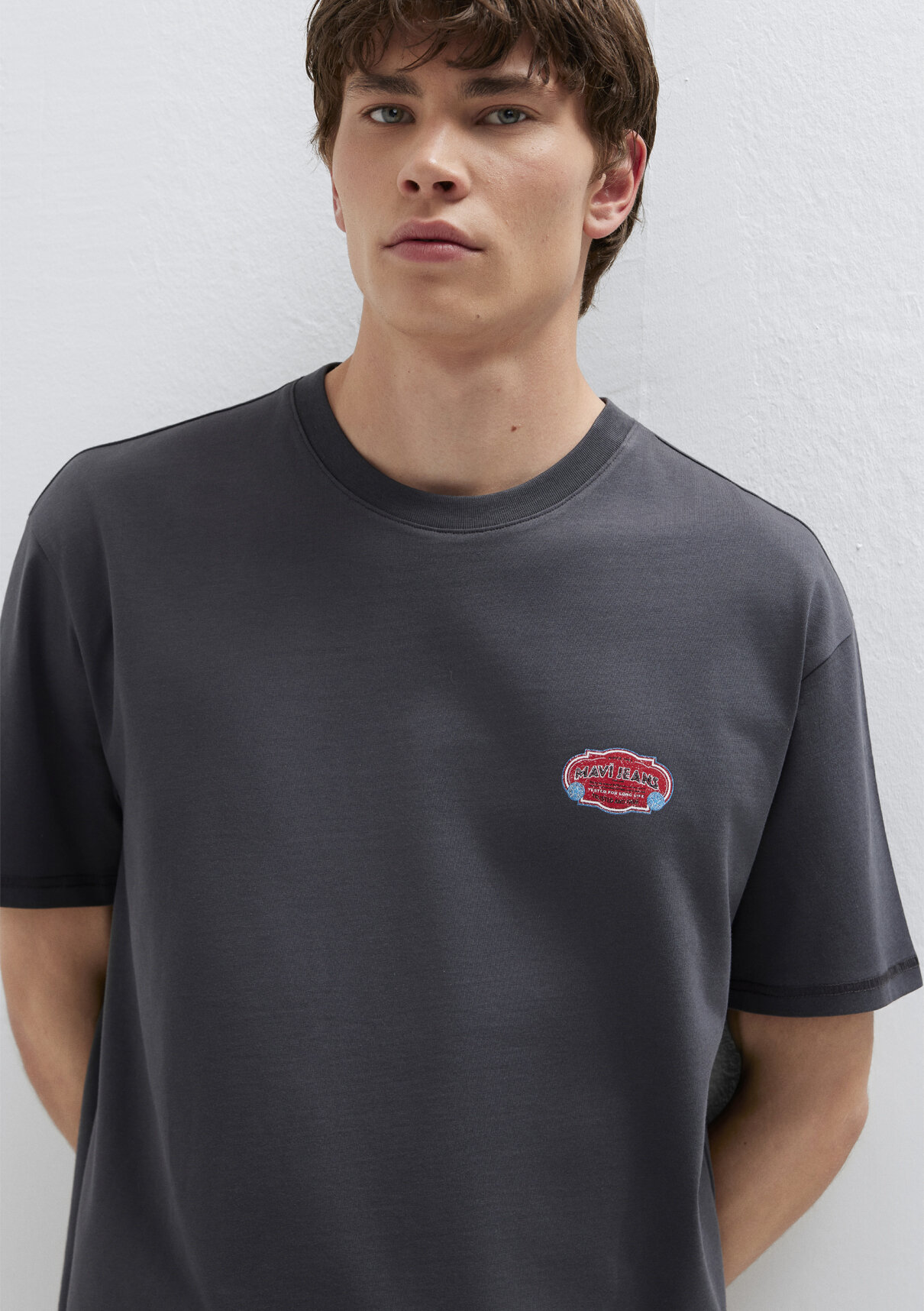 Mavi Jeans Baskılı Antrasit Tişört görsel 2