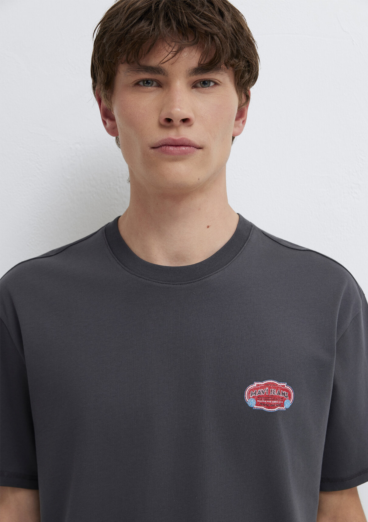 Mavi Jeans Baskılı Antrasit Tişört görsel 6