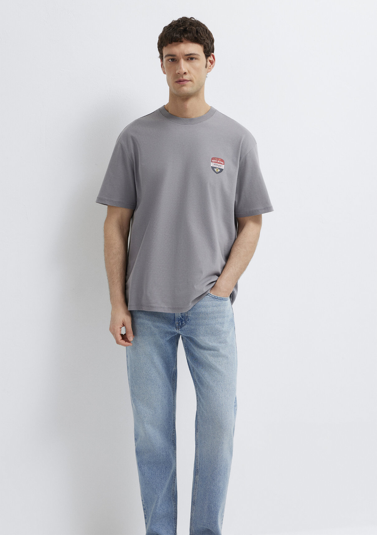 Mavi Jeans Baskılı Gri Tişört görsel 2