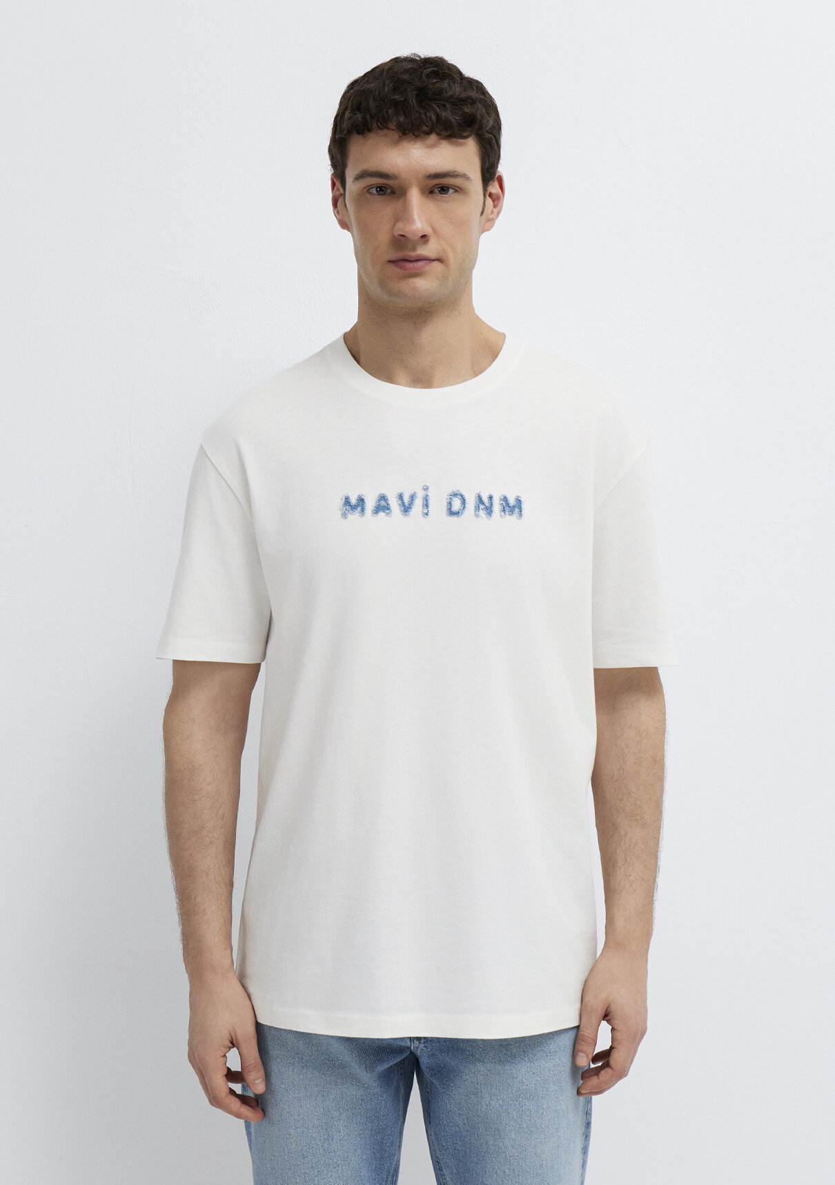 Mavi DNM Ekru Tişört görsel 3