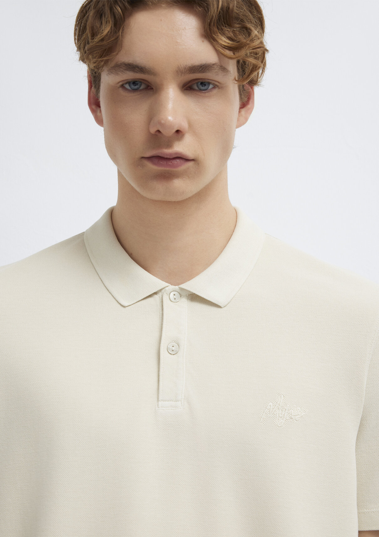 Mavi Bej Polo Tişört görsel 6