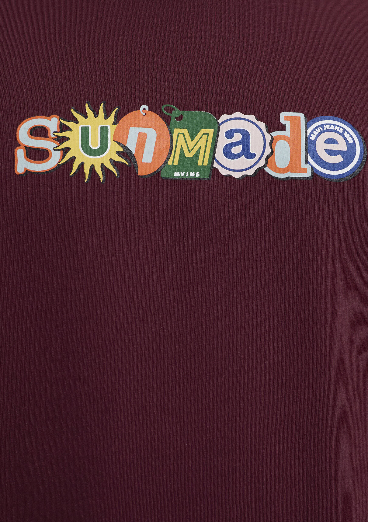 Mavi Sunmade Baskılı Bordo Tişört görsel 8