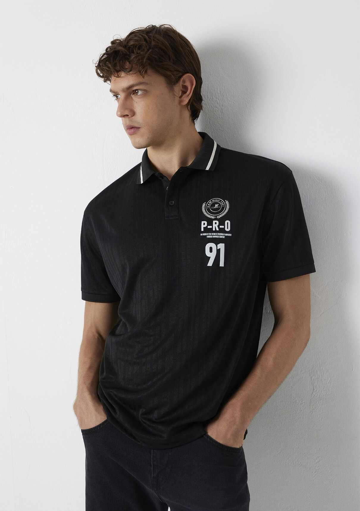 Mavi Pro Siyah Polo Tişört görsel 2
