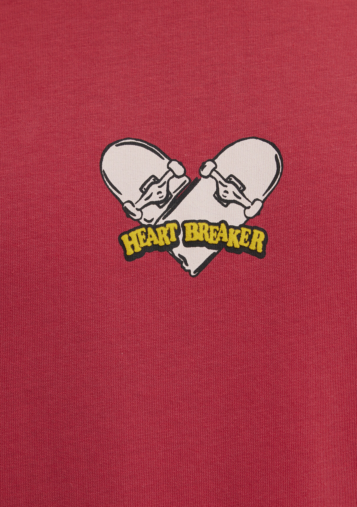 Mavi Heart Breaker Baskılı Kırmızı Tişört görsel 7