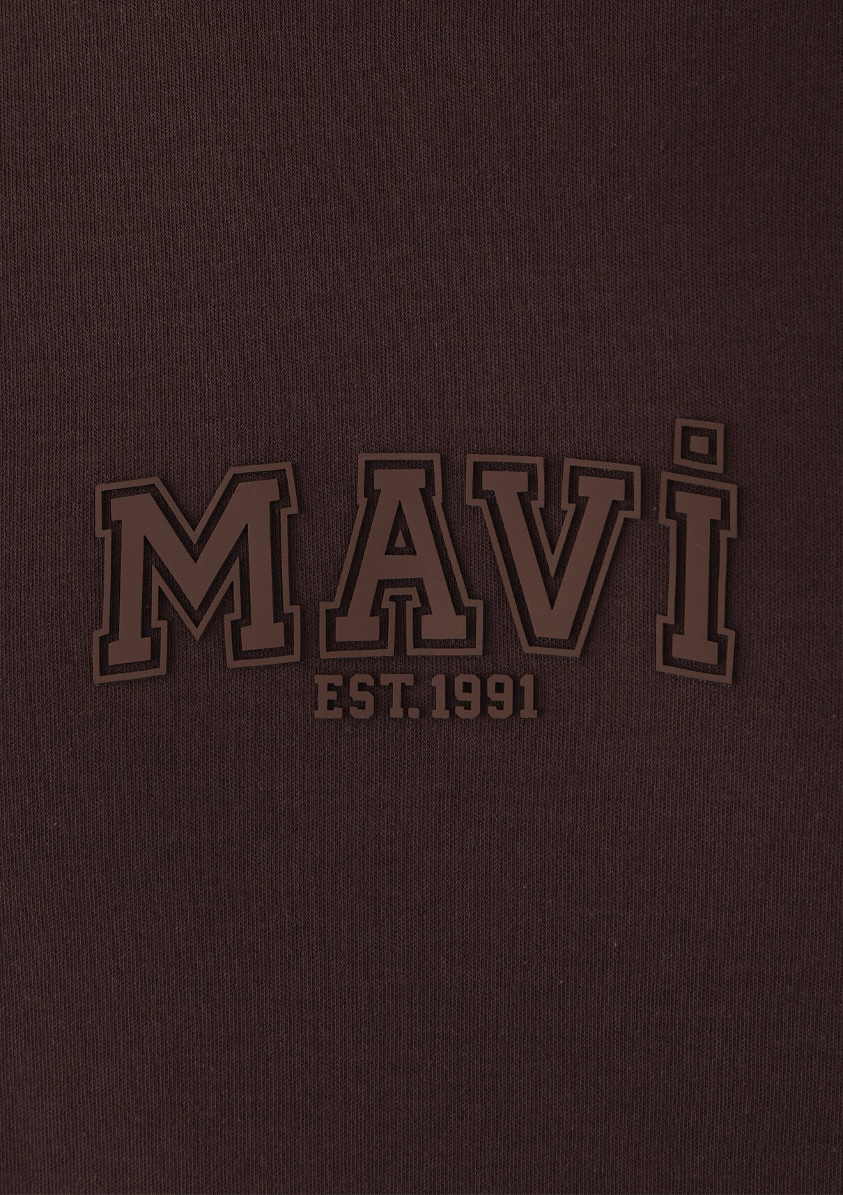 Mavi Logo Kahverengi Tişört görsel 7