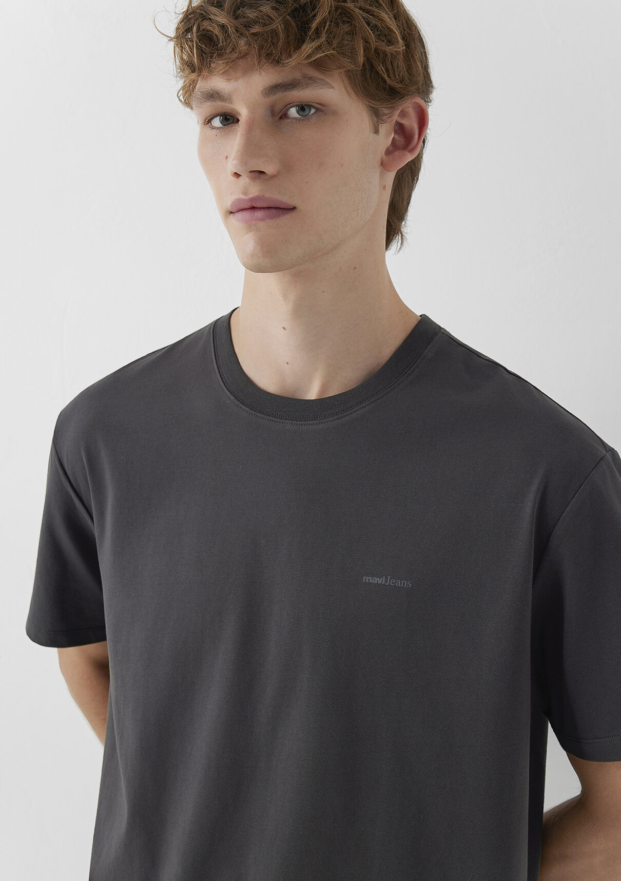 Mavi Jeans Antrasit Basic Tişört