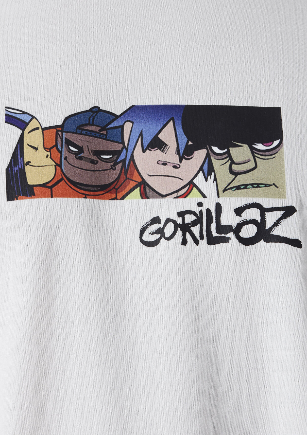 Mavi Gorillaz Baskılı Beyaz Tişört görsel 7