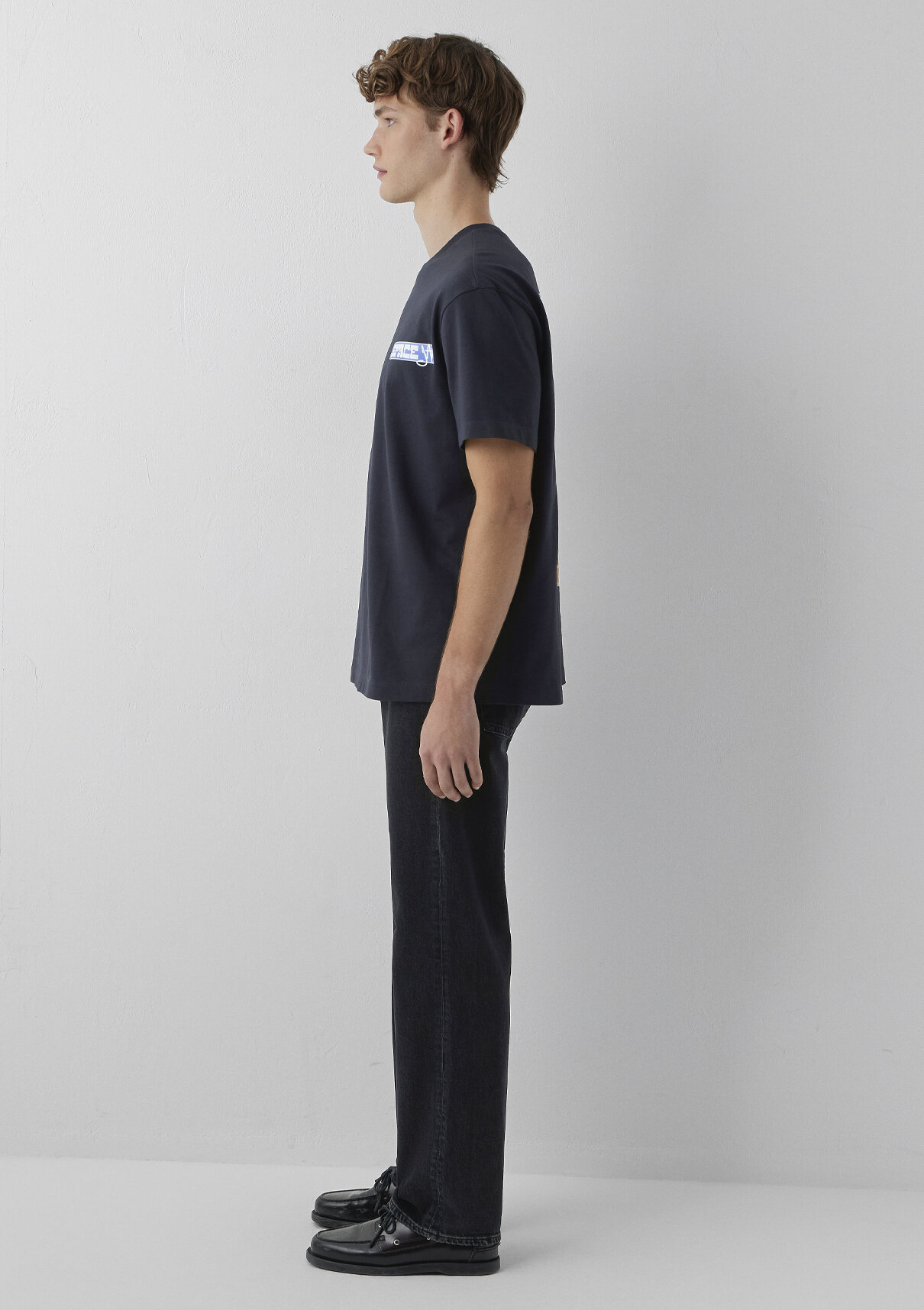 Mavi Space Jam Baskılı SiyahTişört görsel 5