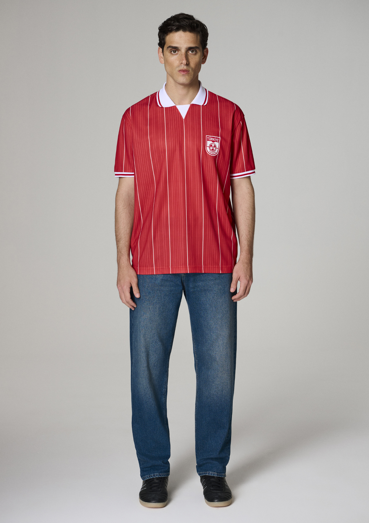 Mavi Team Mavi Futbol Koleksiyonu Türkiye Baskılı Kırmızı Erkek Forma Tişört görsel 5