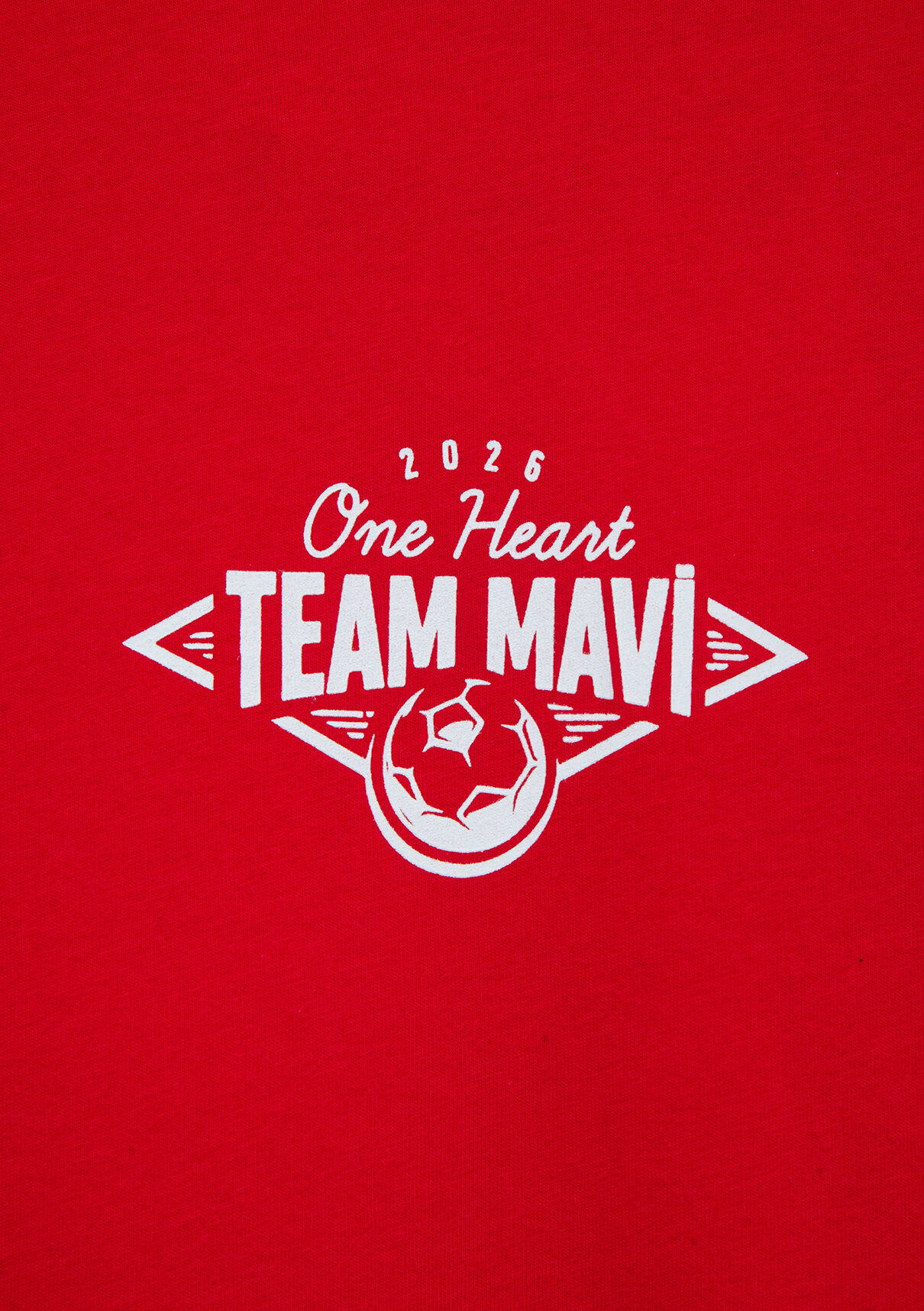 Mavi Team Mavi Futbol Koleksiyonu Baskılı Kırmızı Tişört görsel 8