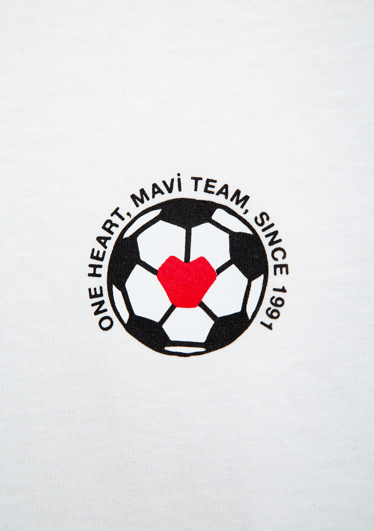 Mavi Team Mavi Futbol Koleksiyonu Baskılı Beyaz Tişört görsel 6