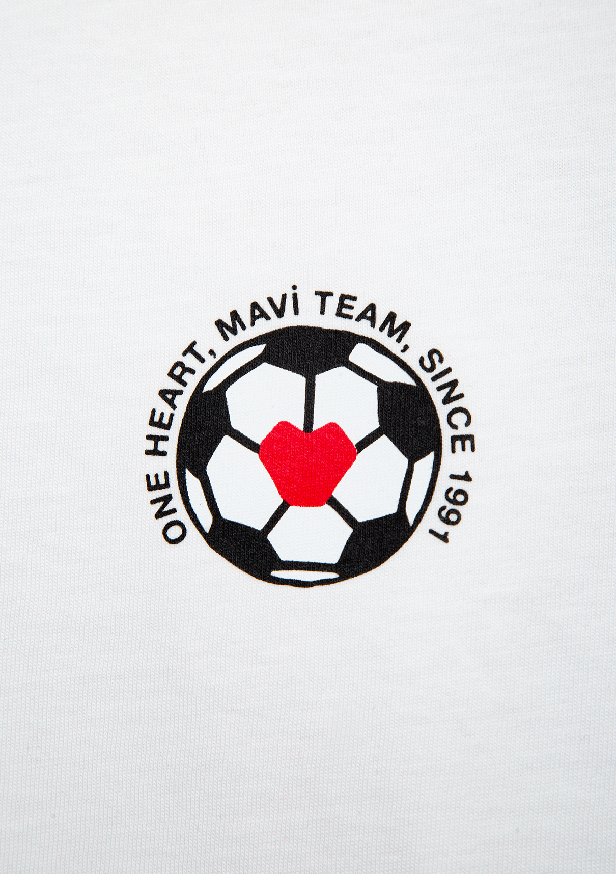 Mavi Team Mavi Futbol Koleksiyonu Baskılı Beyaz Tişört görsel 6