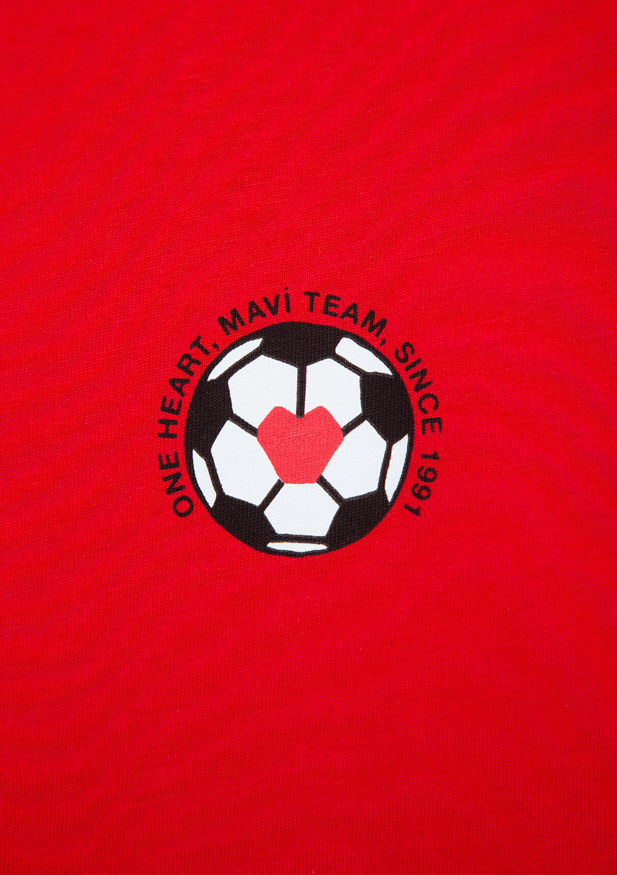 Mavi Team Mavi Futbol Koleksiyonu Baskılı Kırmızı Tişört görsel 7