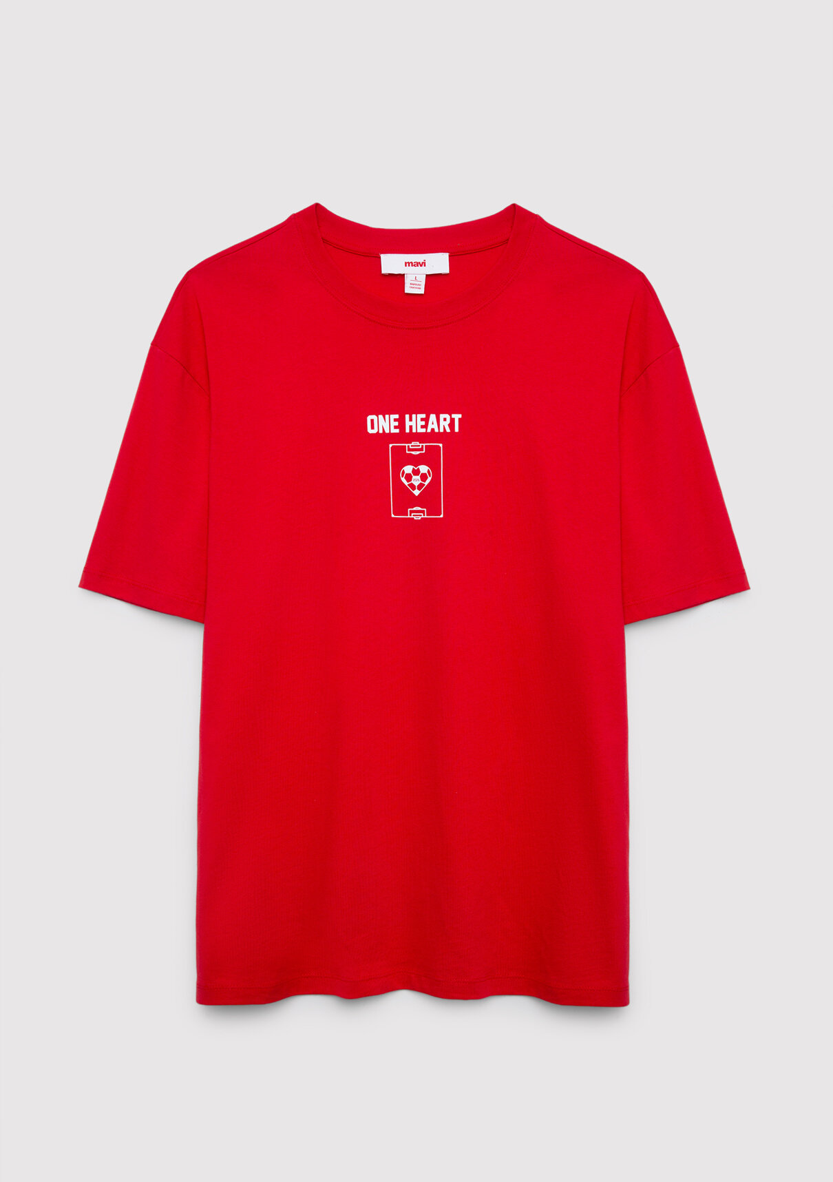 Mavi Team Mavi Futbol Koleksiyonu Baskılı Kırmızı Tişört görsel 8