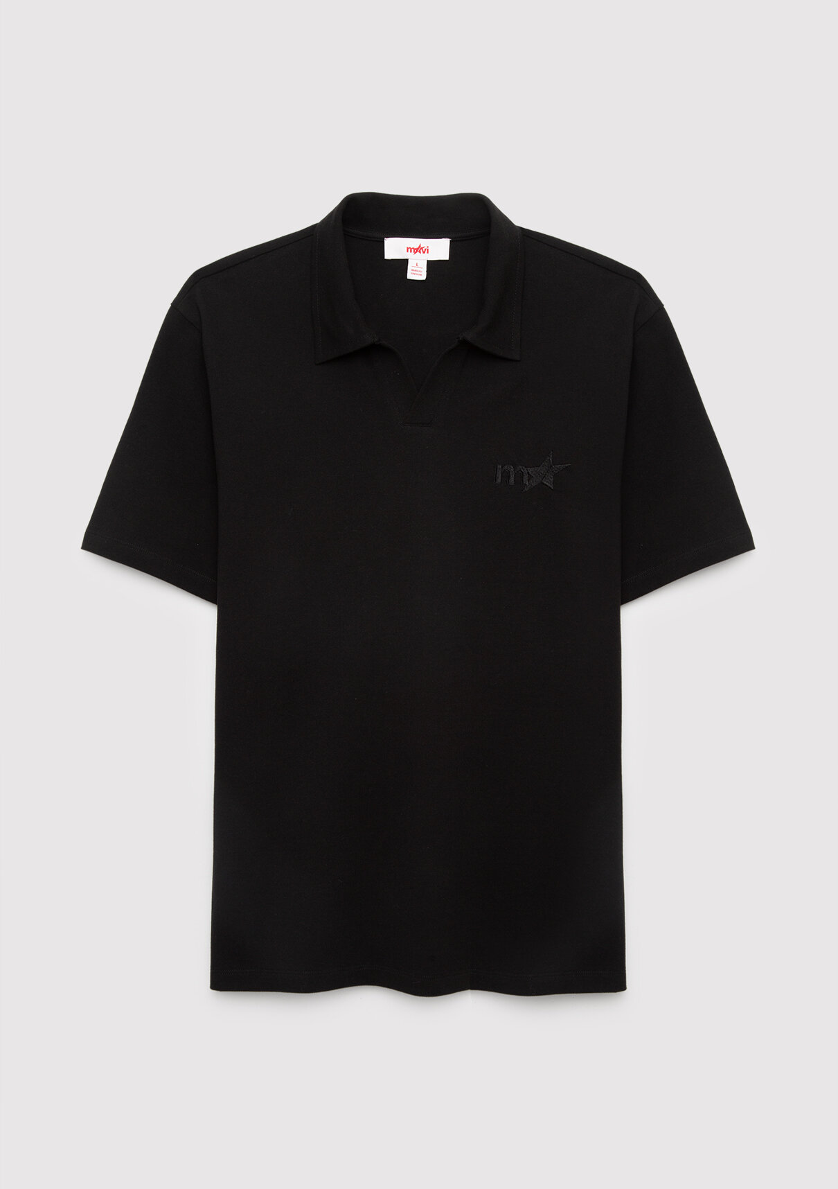 Mavi Kenan Yıldız x Mavi Nakışlı Siyah Polo Tişört görsel 6