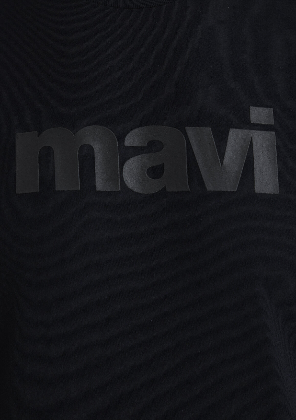 Mavi Logo Baskılı Siyah Tişört görsel 7