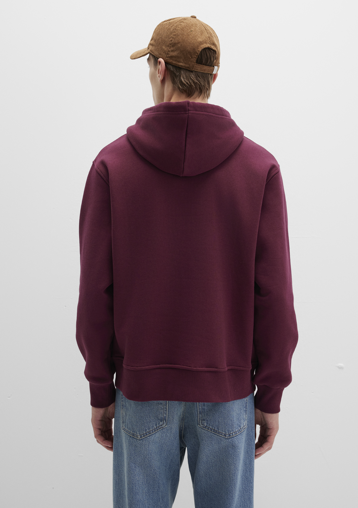Mavi Logo Nakışlı Kapüşonlu Bordo Sweatshirt görsel 5