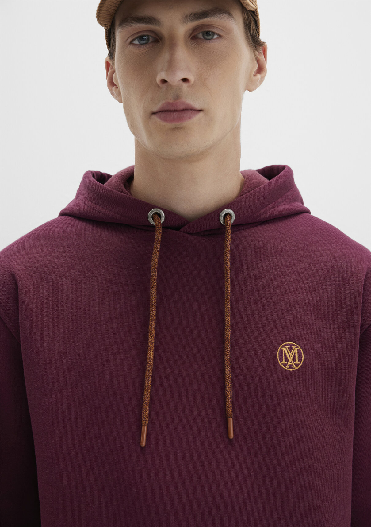 Mavi Logo Nakışlı Kapüşonlu Bordo Sweatshirt görsel 6
