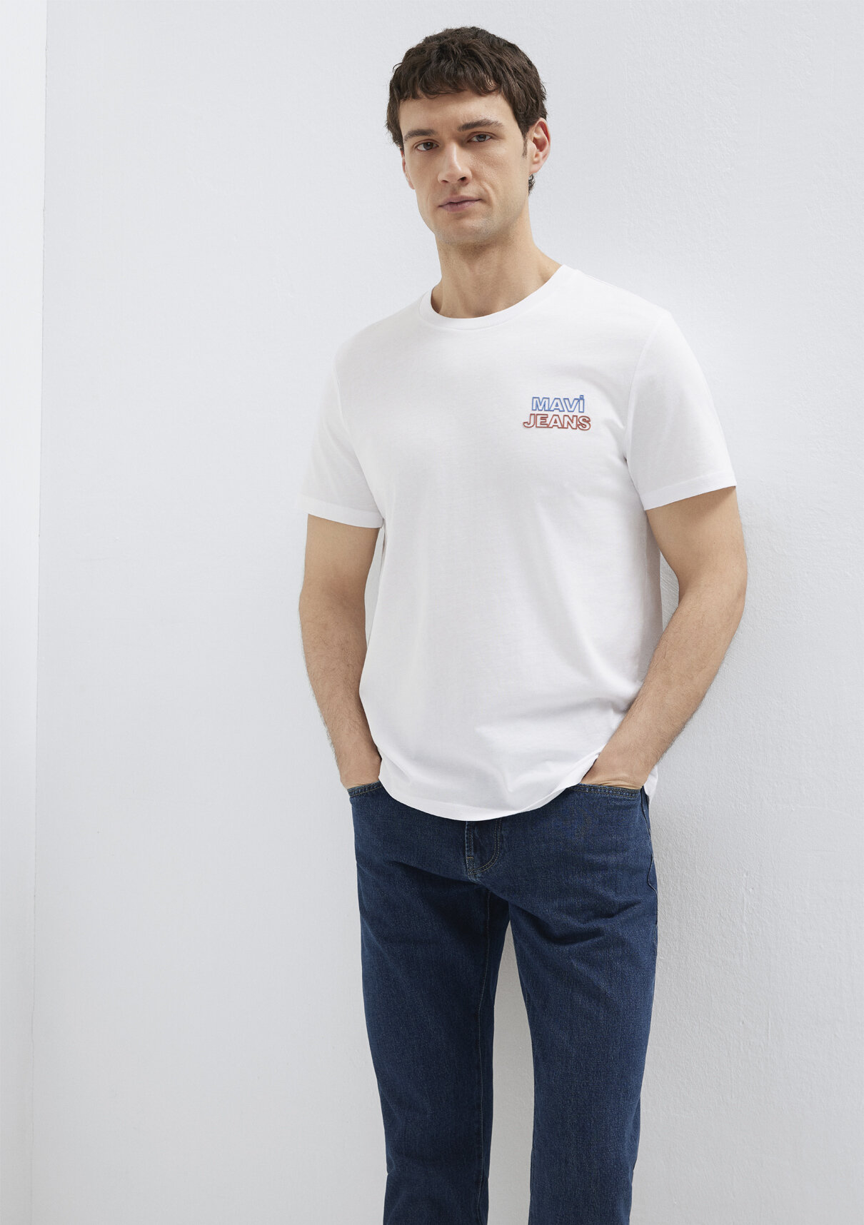 Mavi Jeans Baskılı Beyaz Tişört görsel 2