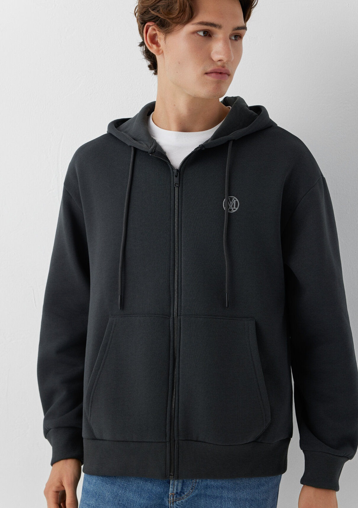 Mavi Kapüşonlu Gri Sweatshirt görsel 2