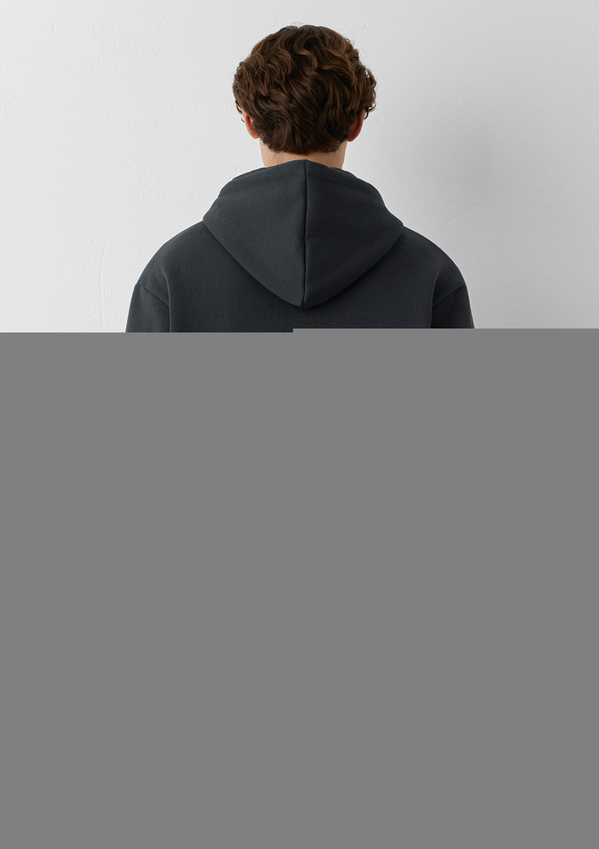 Mavi Kapüşonlu Gri Sweatshirt görsel 5