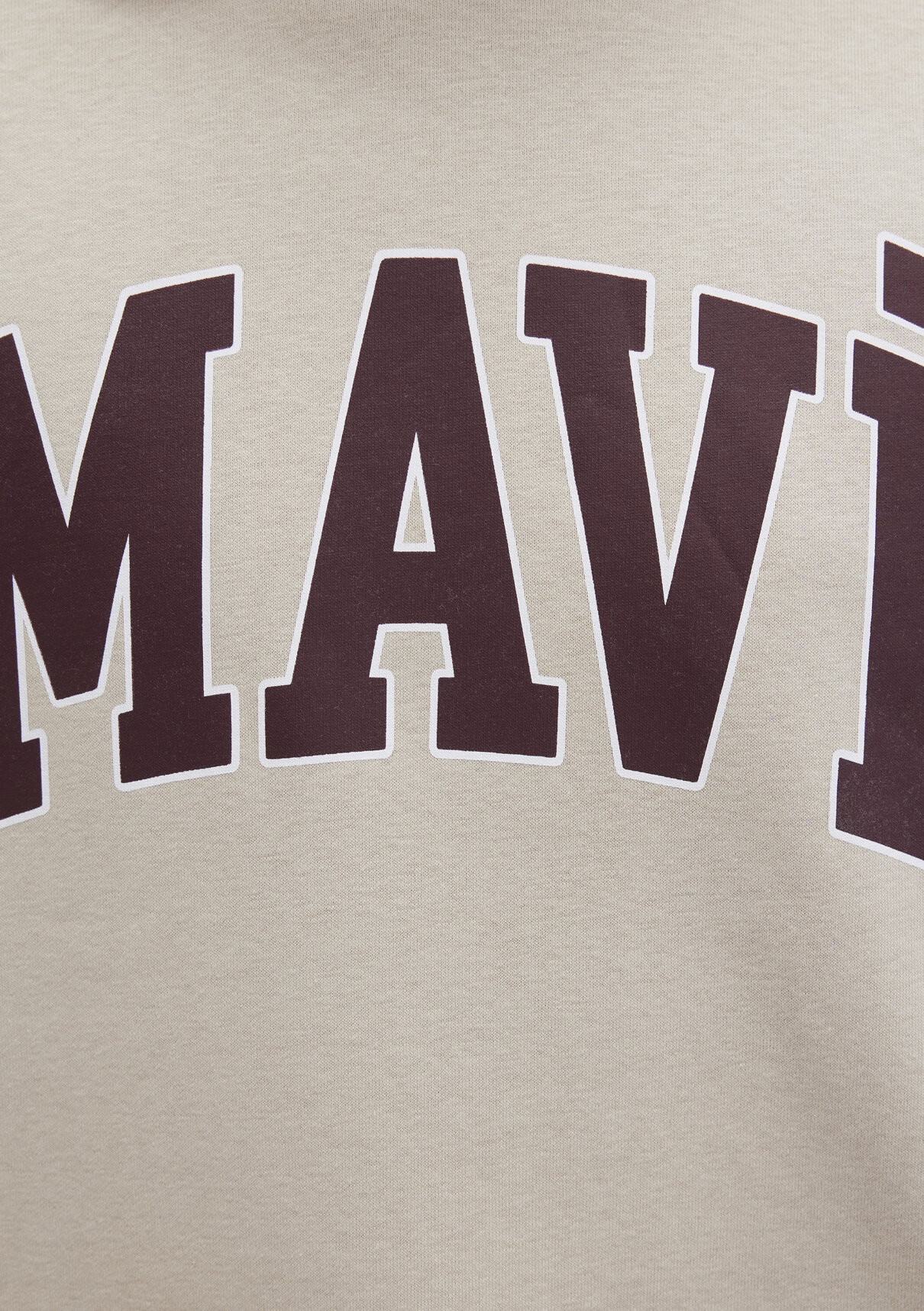 Mavi Logo Baskılı Kapüşonlu Bej Sweatshirt görsel 7