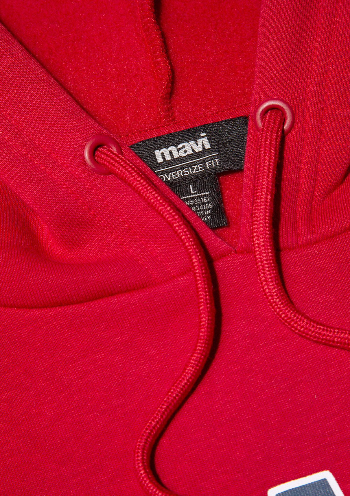 Mavi Logo Baskılı Kapüşonlu Kırmızı Sweatshirt görsel 8