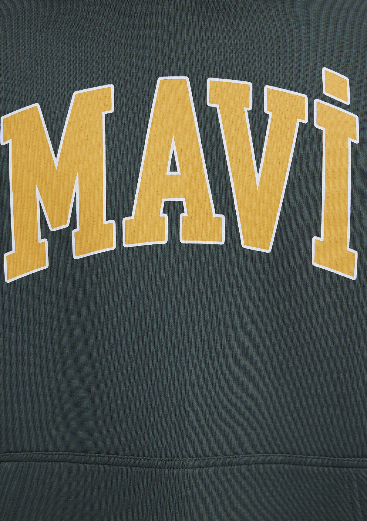 Mavi Logo Baskılı Kapüşonlu Yeşil Sweatshirt görsel 7