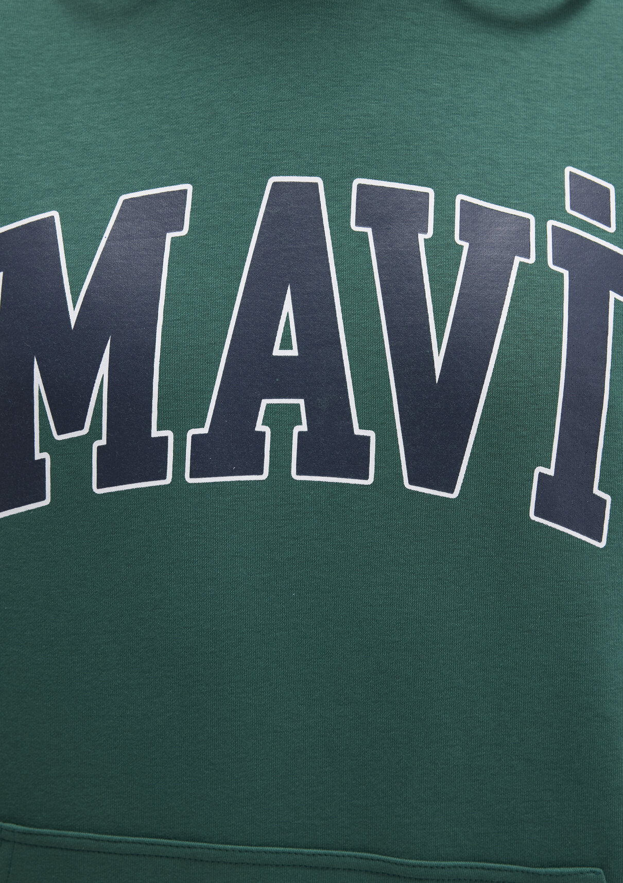 Mavi Logo Baskılı Kapüşonlu Yeşil Sweatshirt görsel 7