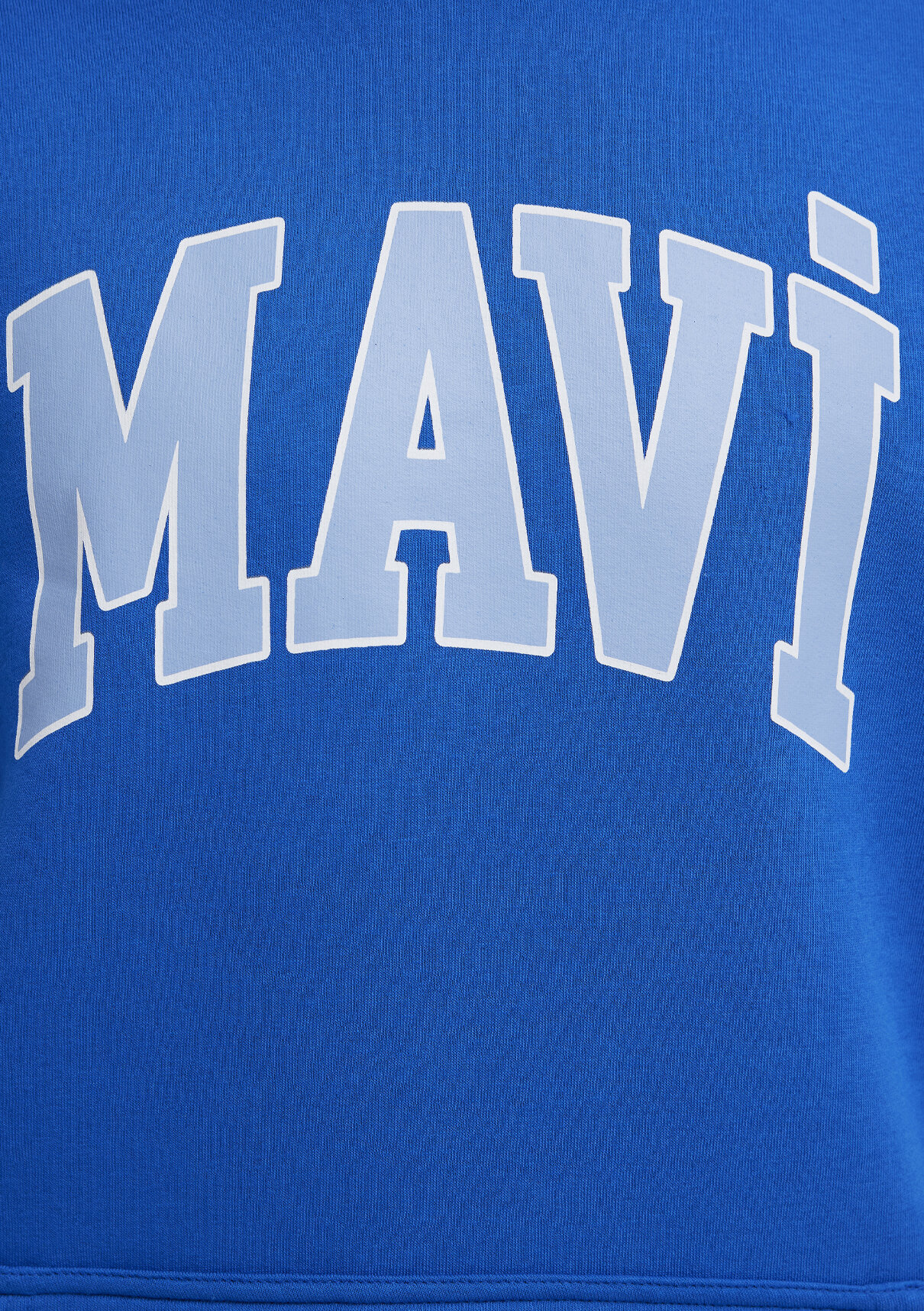 Mavi Logo Baskılı Kapüşonlu Mavi Sweatshirt görsel 7