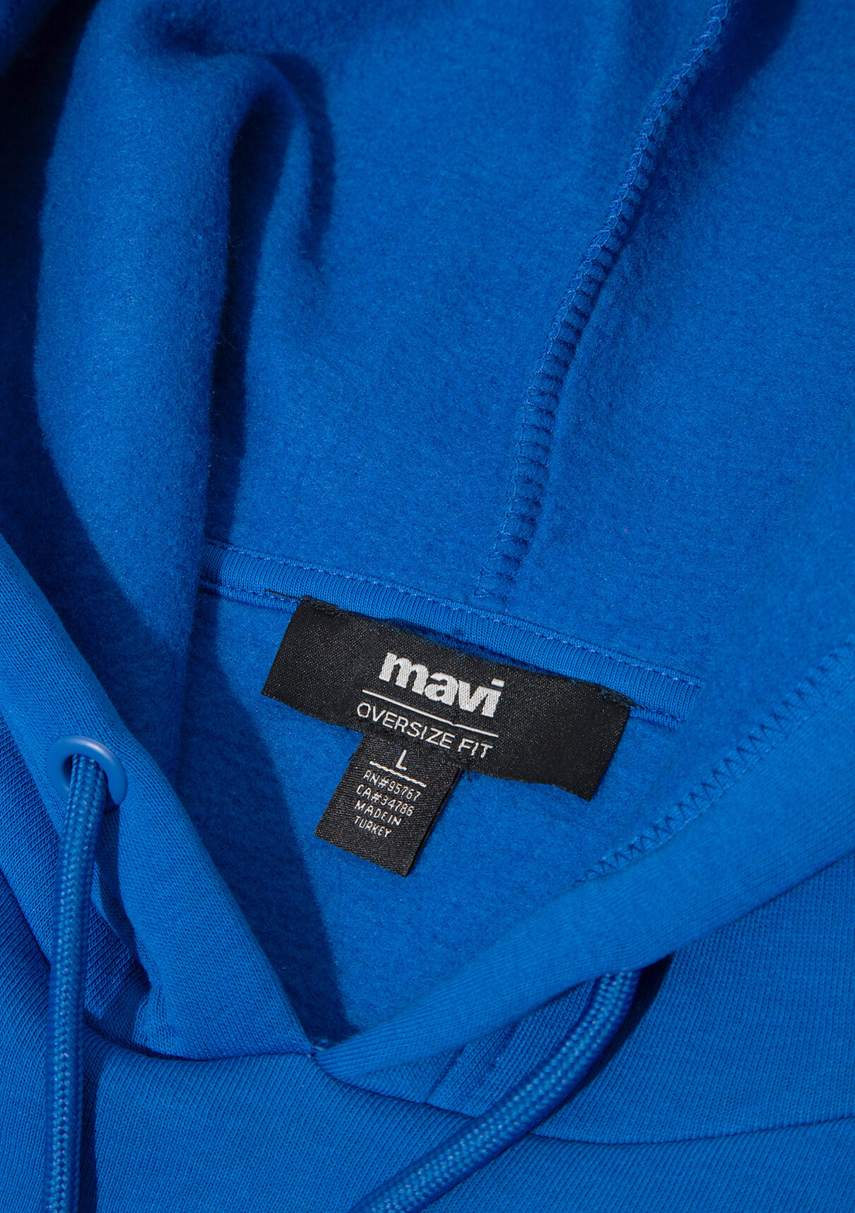 Mavi Logo Baskılı Kapüşonlu Mavi Sweatshirt görsel 8