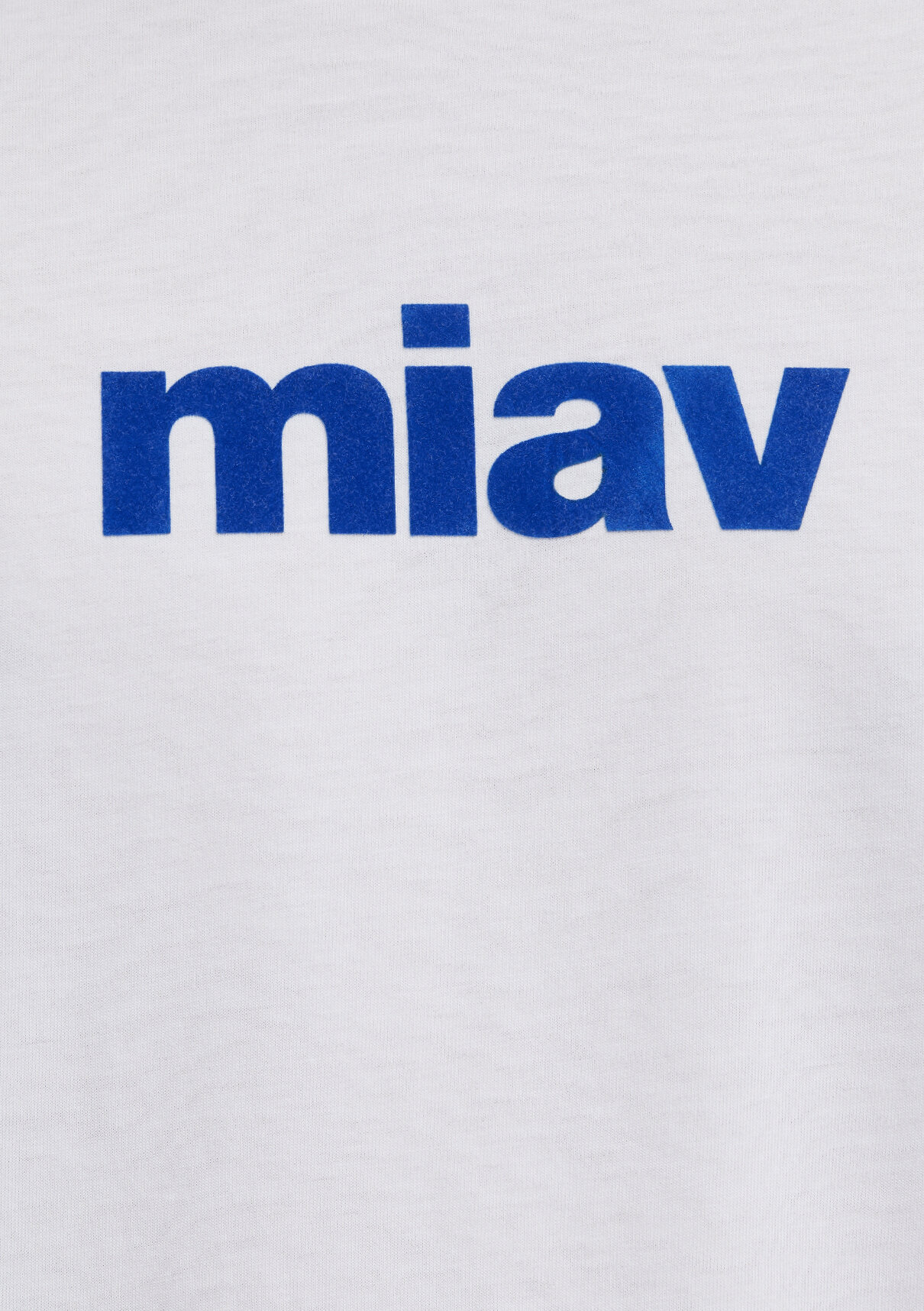 Mavi Miav Baskılı Beyaz Tişört görsel 7