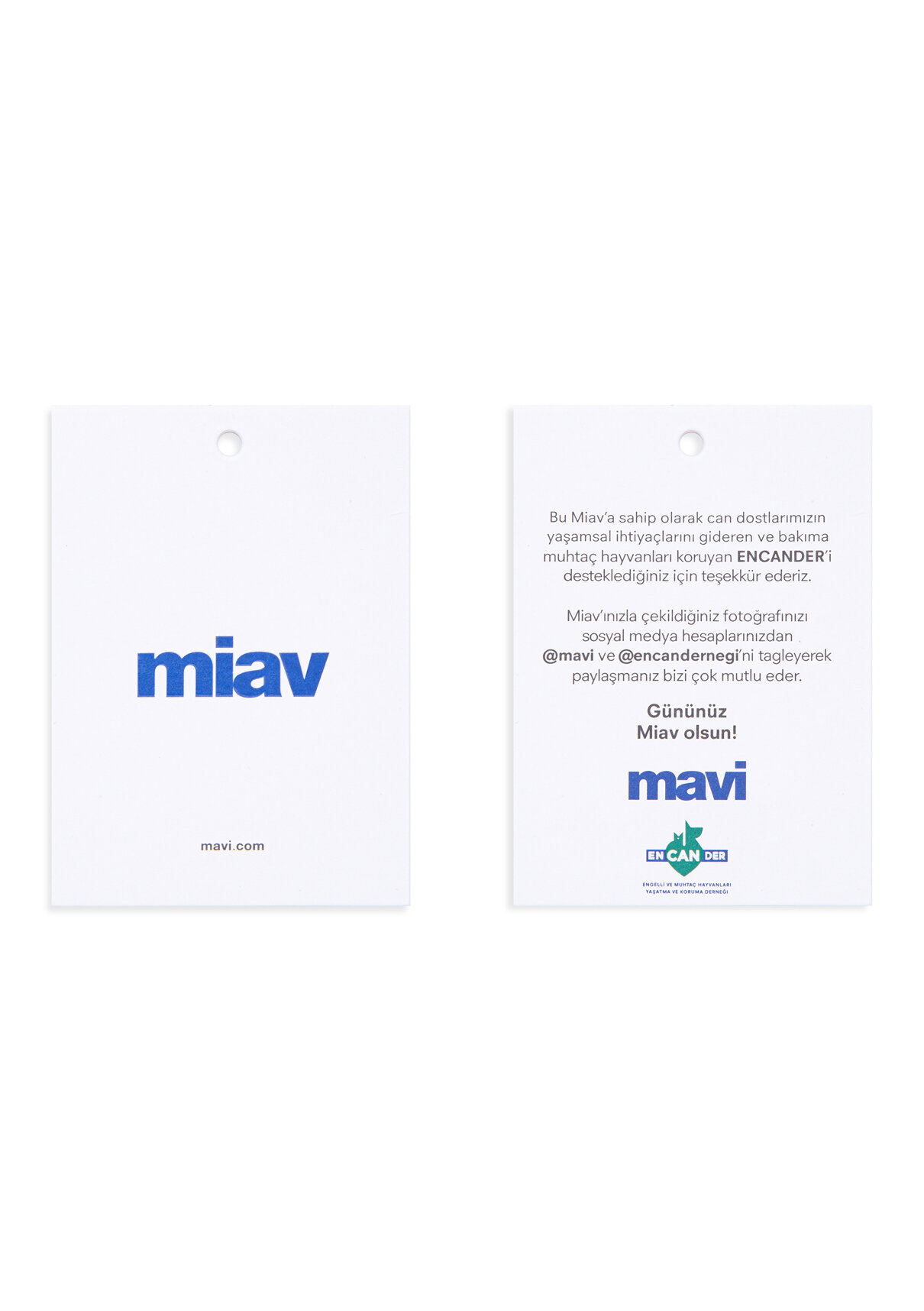 Mavi Miav Baskılı Beyaz Tişört görsel 8