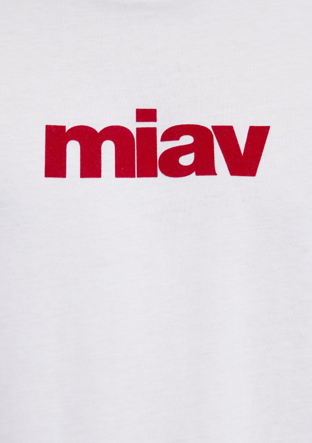 Mavi Kırmızı Miav Baskılı Beyaz Tişört görsel 7