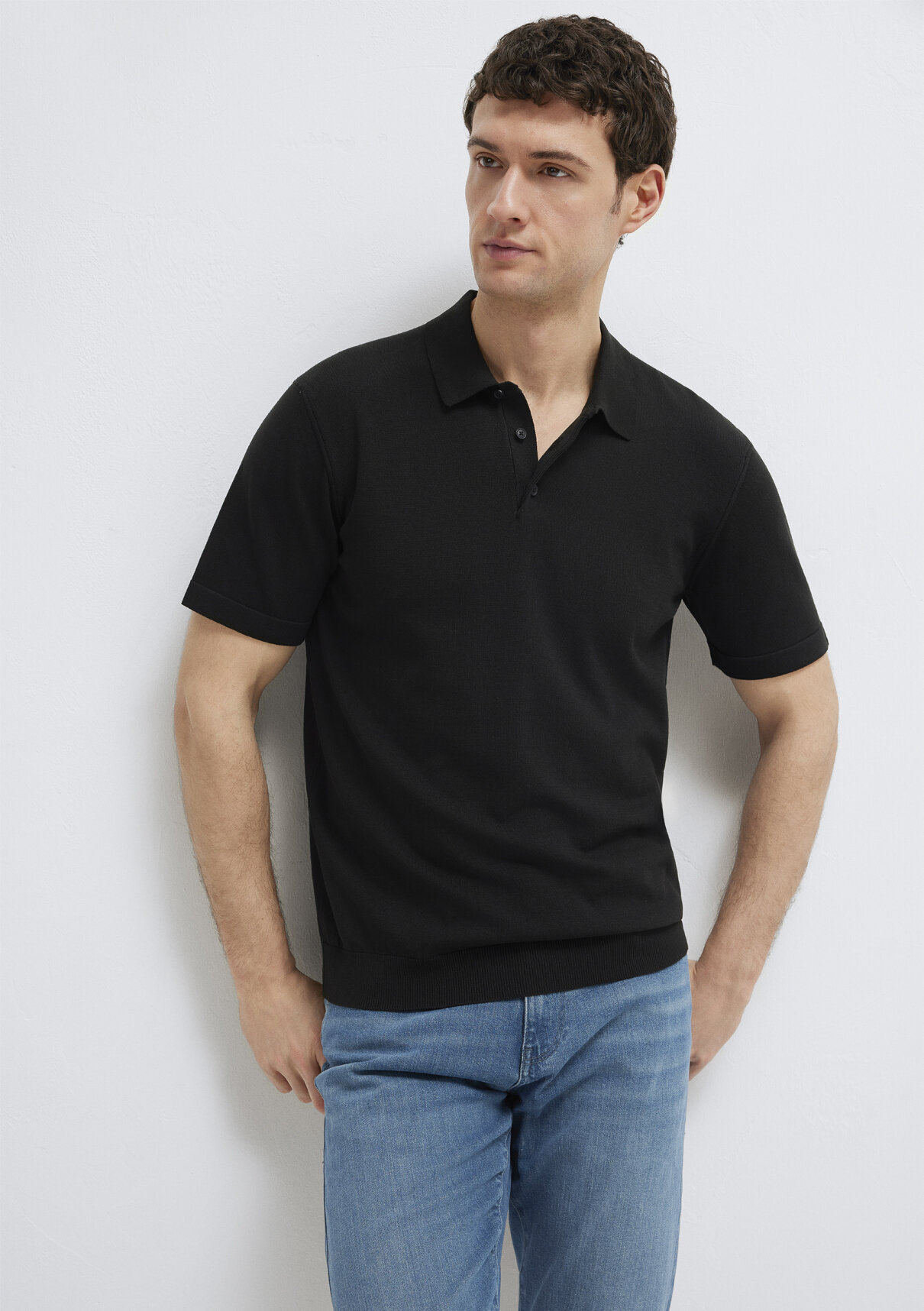 Mavi Black Siyah Triko Polo görsel 2