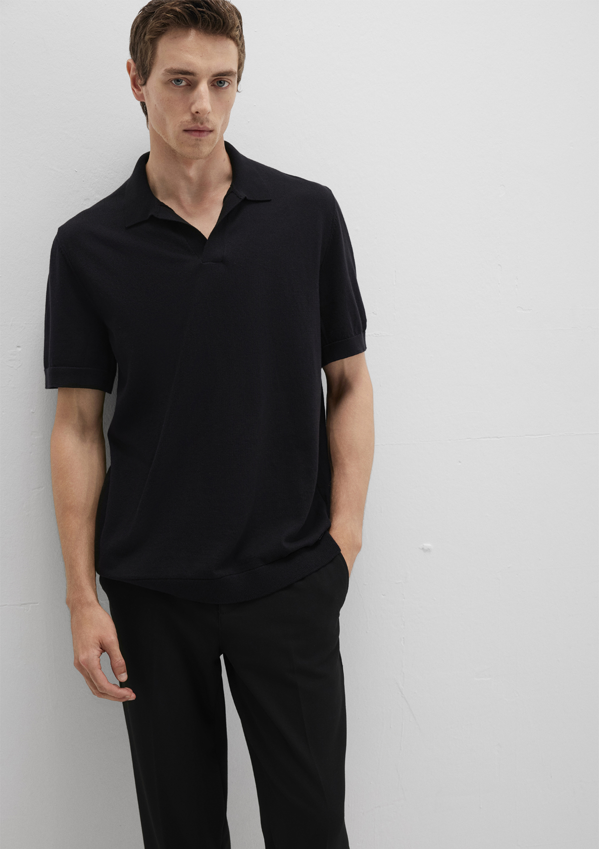 Mavi Black Siyah Triko Polo görsel 2