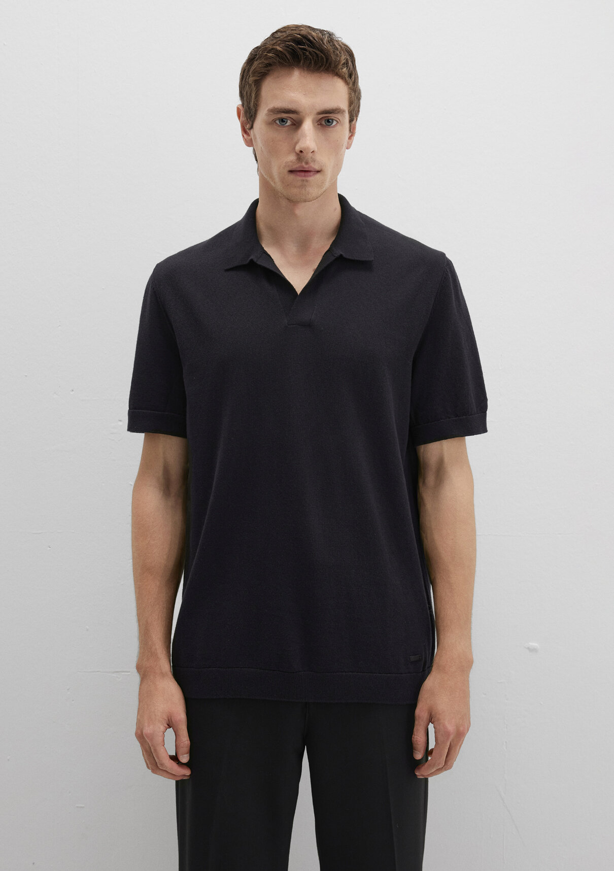 Mavi Black Siyah Triko Polo görsel 3