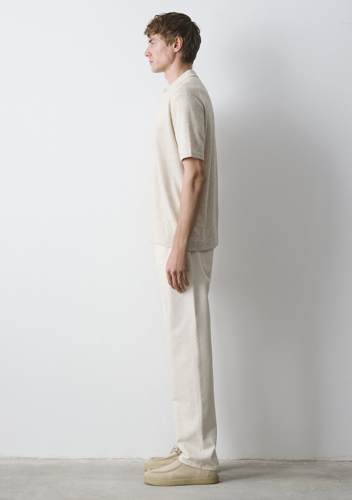 Mavi Bej Polo Triko görsel 6