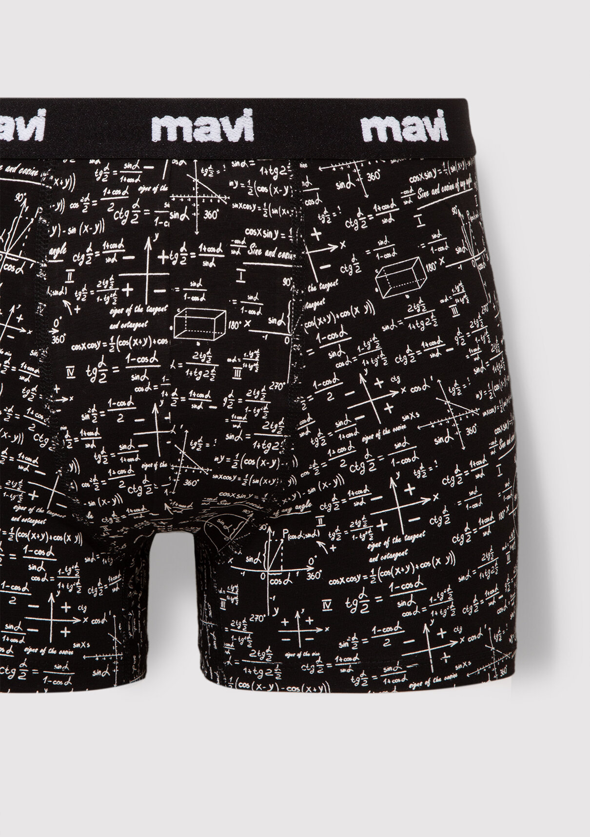 Mavi Baskılı Siyah Boxer görsel 2