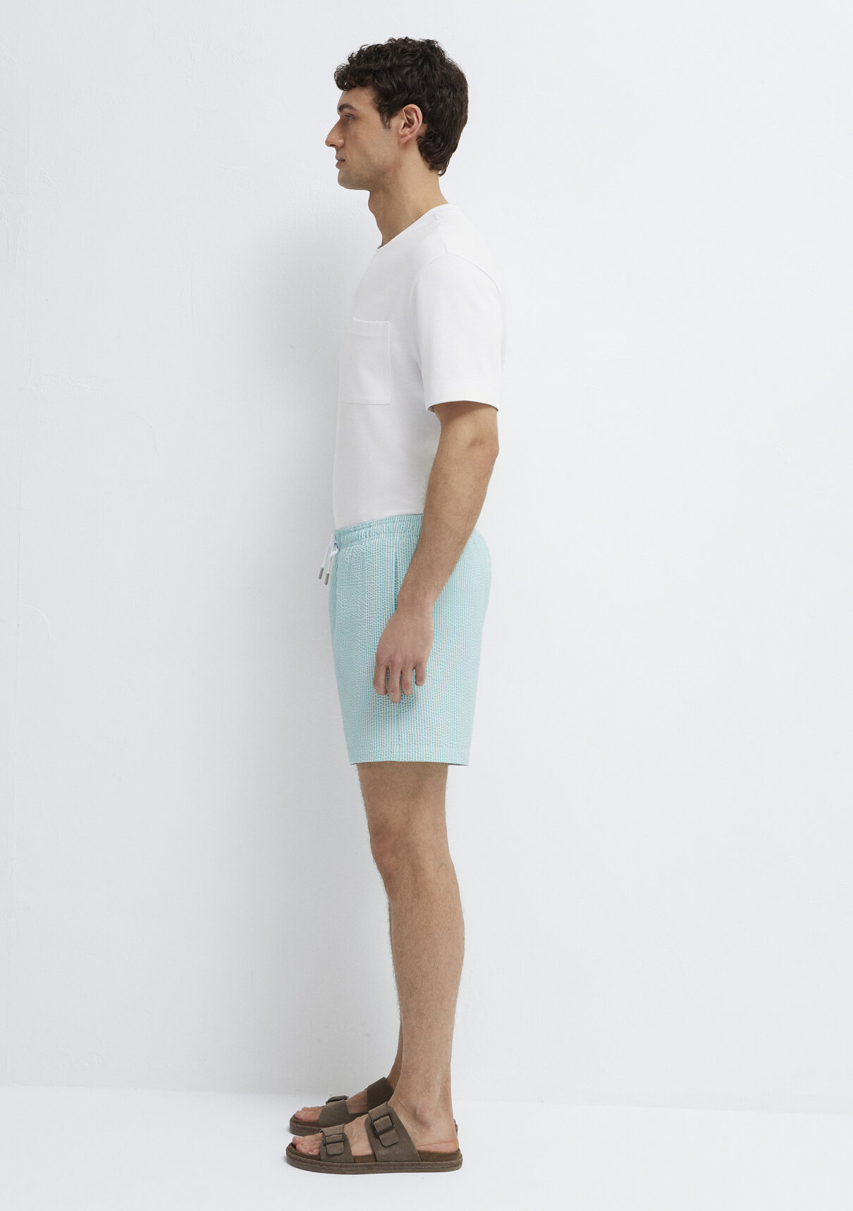 Mavi Yeşil Deniz Şortu görsel 4