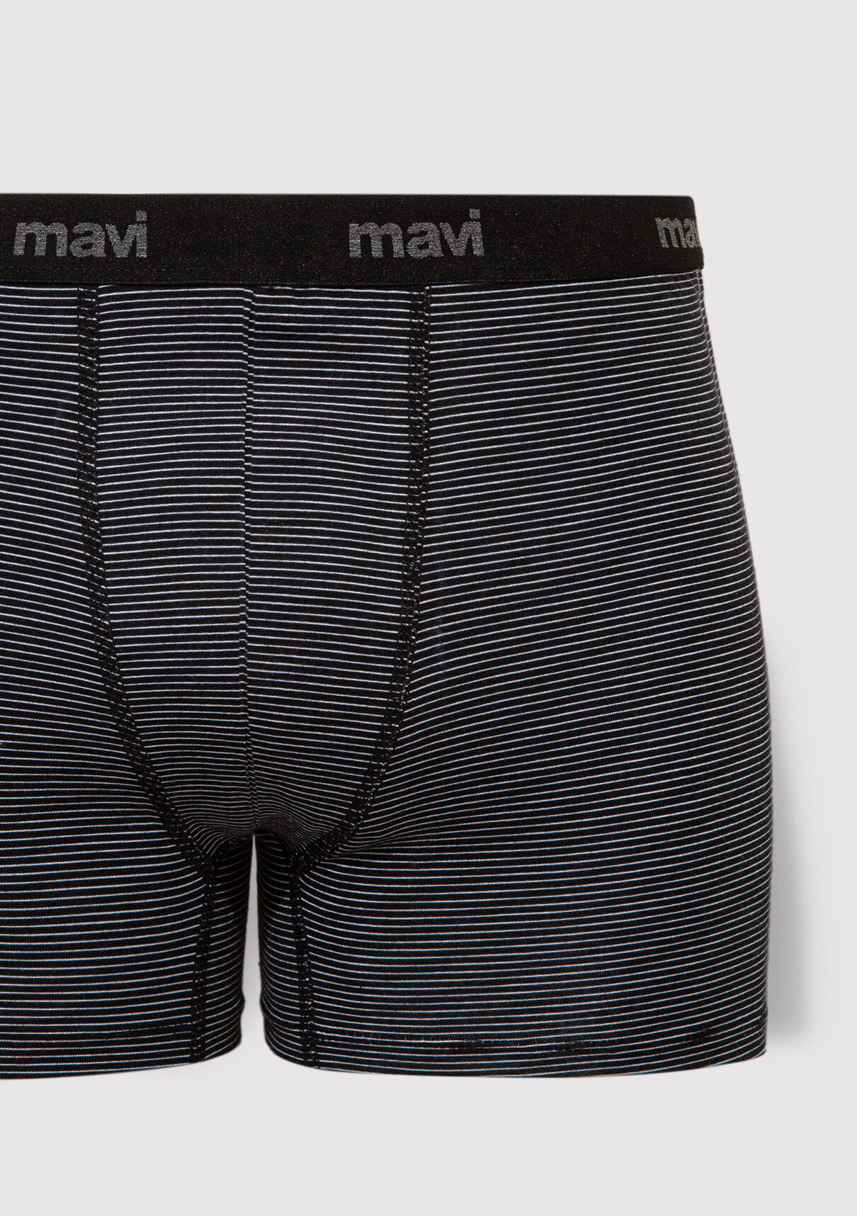 Mavi Çizgili Siyah Boxer görsel 2