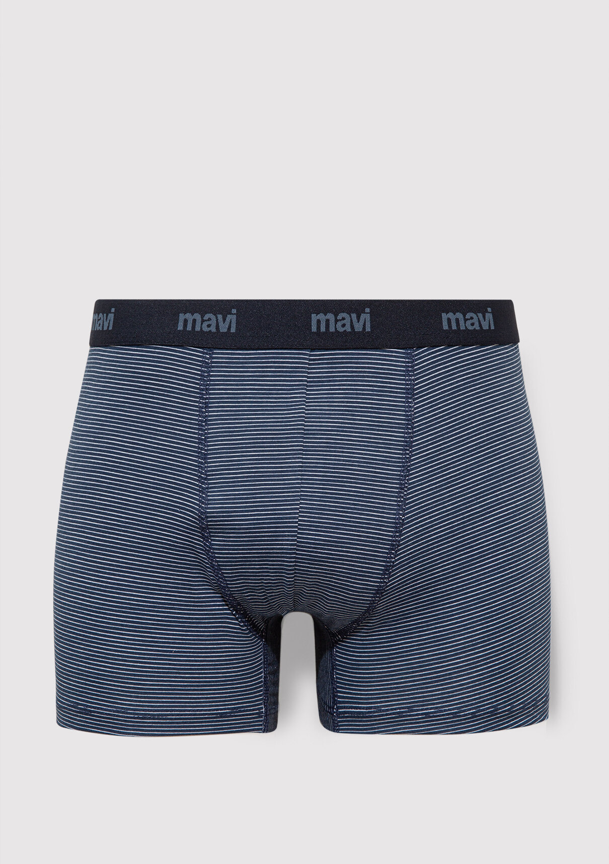 Mavi Çizgili Lacivert Boxer
