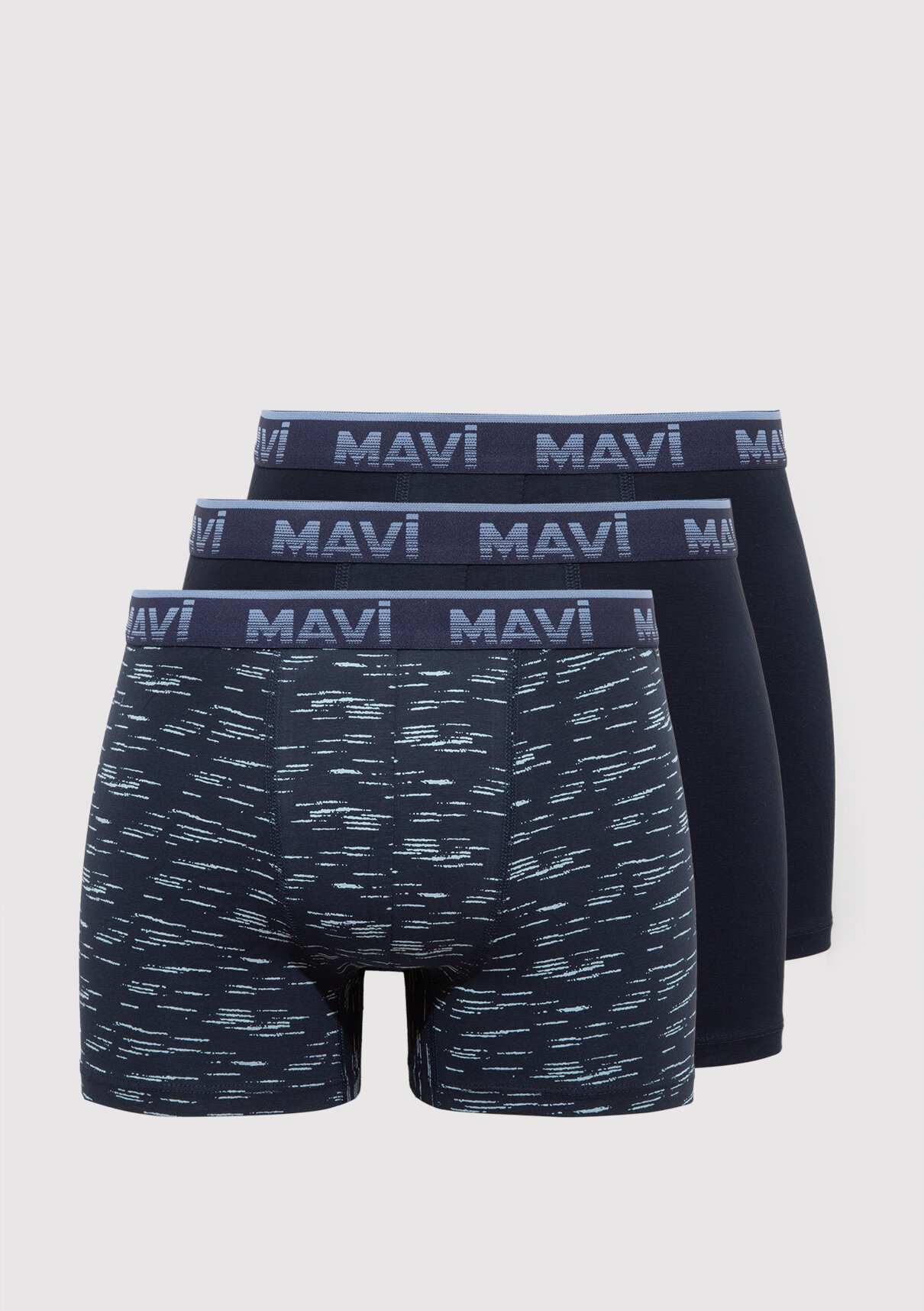 Mavi 3lü Lacivert Boxer