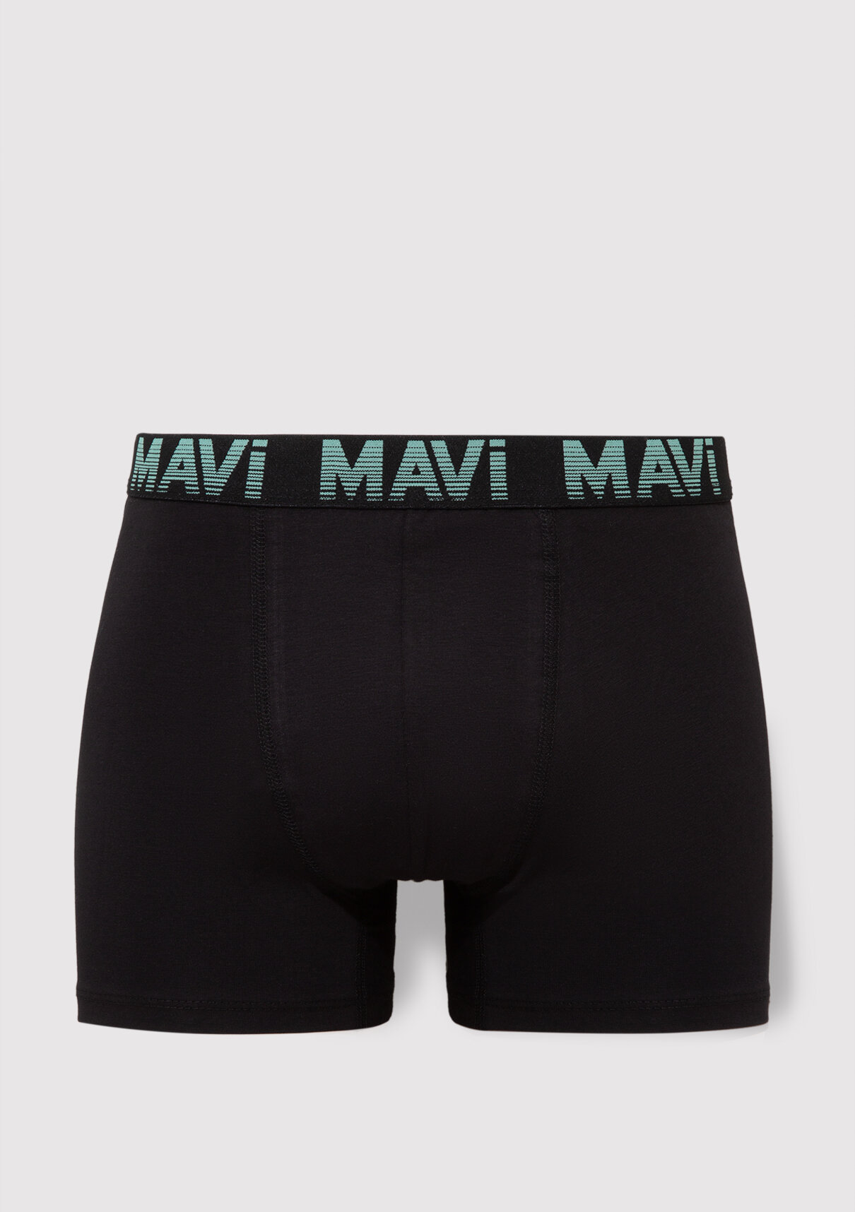 Mavi 5li Siyah Basic Boxer görsel 2