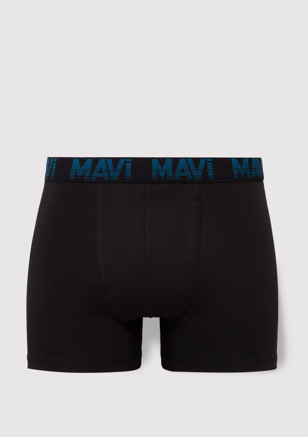 Mavi 5li Siyah Basic Boxer görsel 3