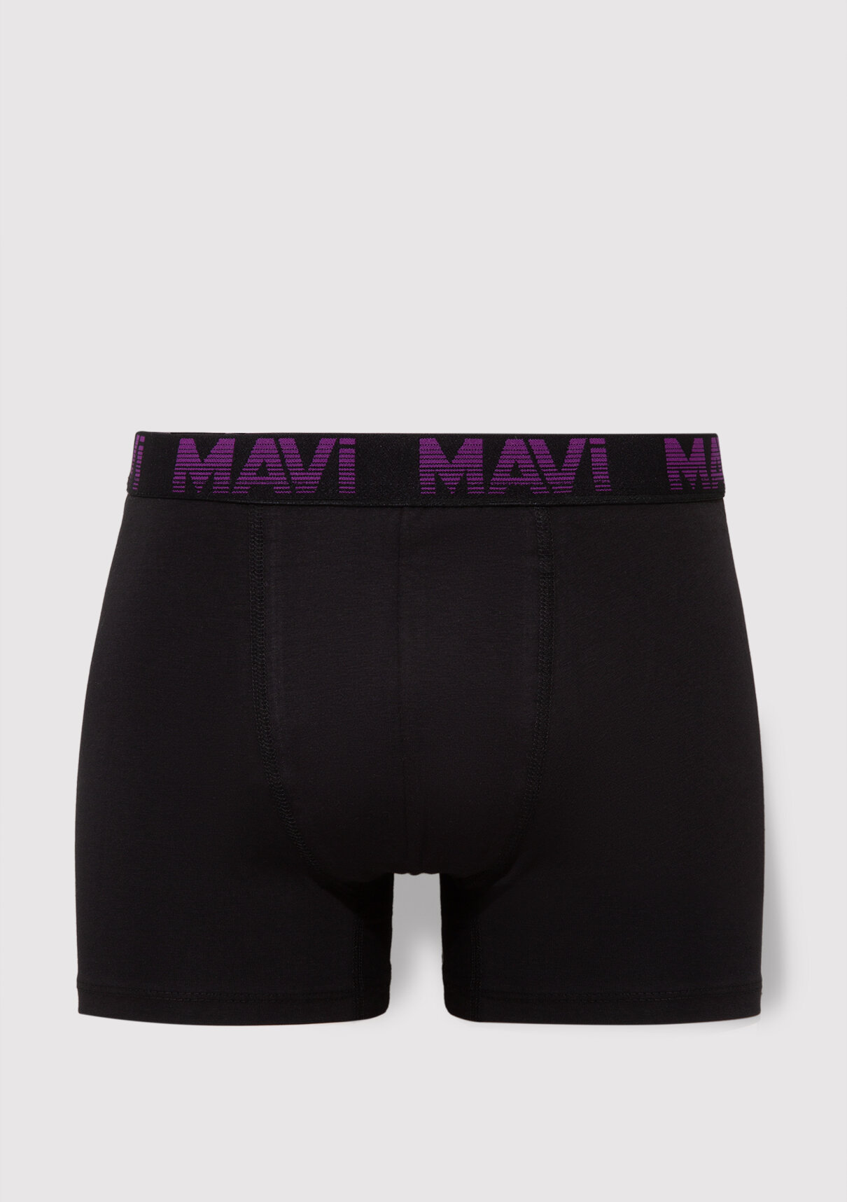 Mavi 5li Siyah Basic Boxer görsel 5