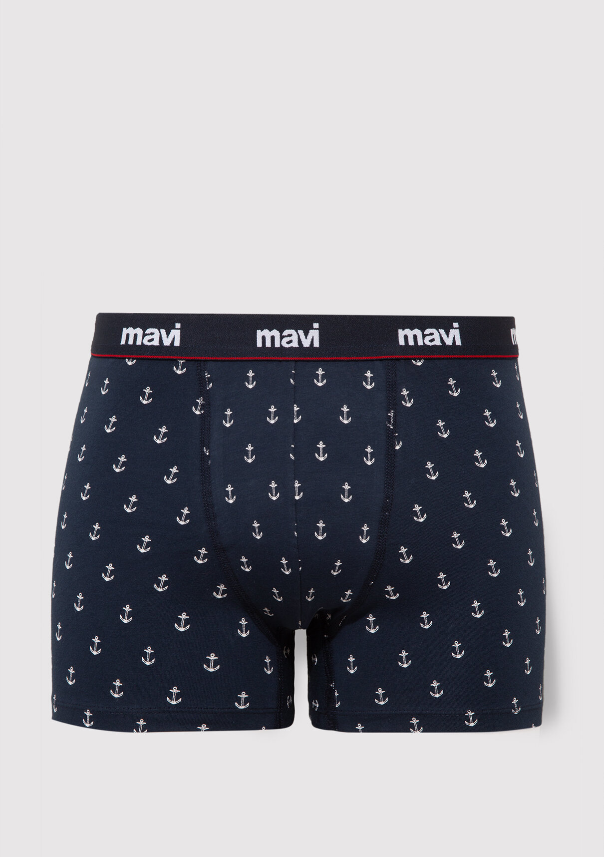 Mavi Baskılı Lacivert Boxer