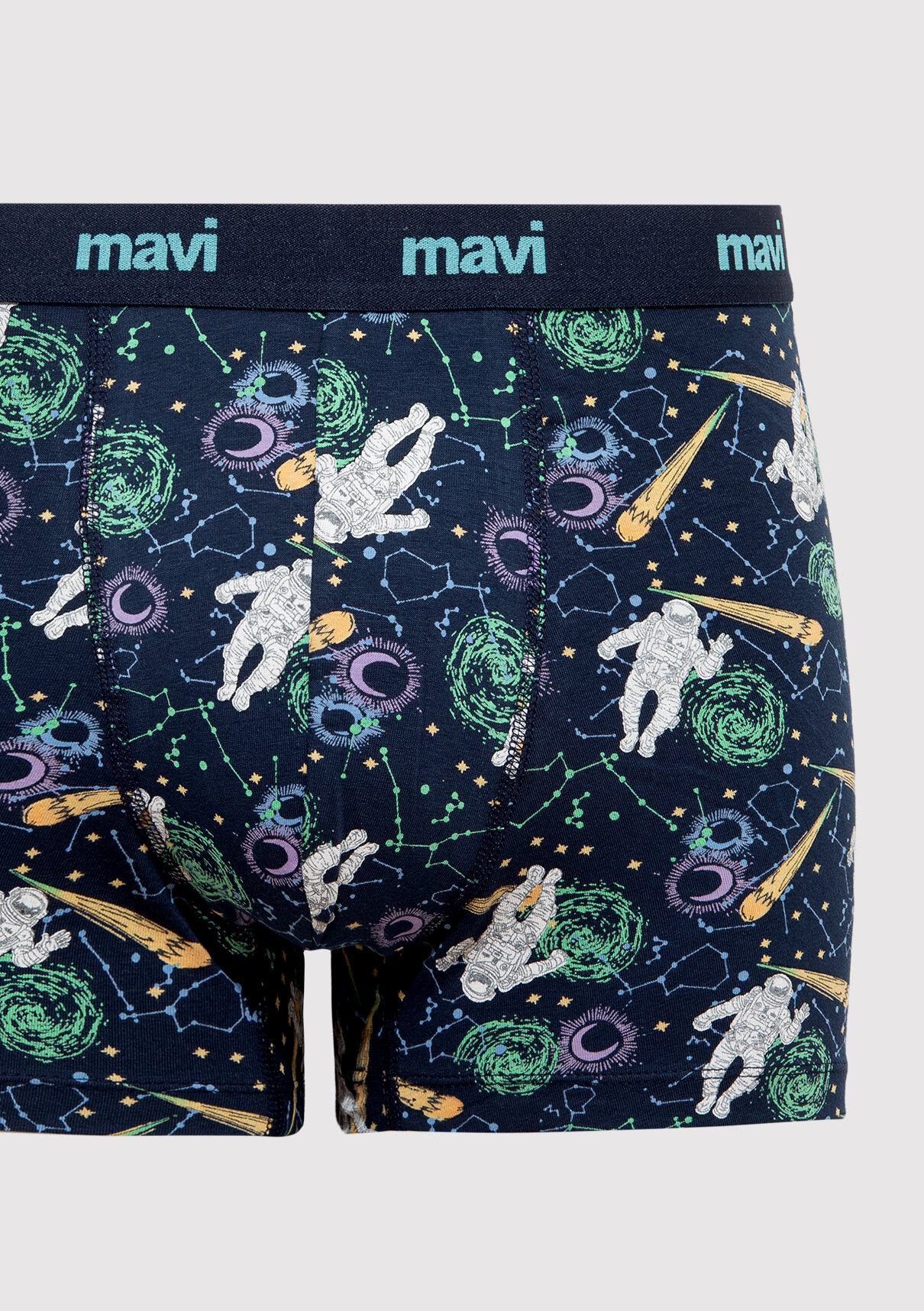 Mavi Baskılı Lacivert Boxer görsel 2