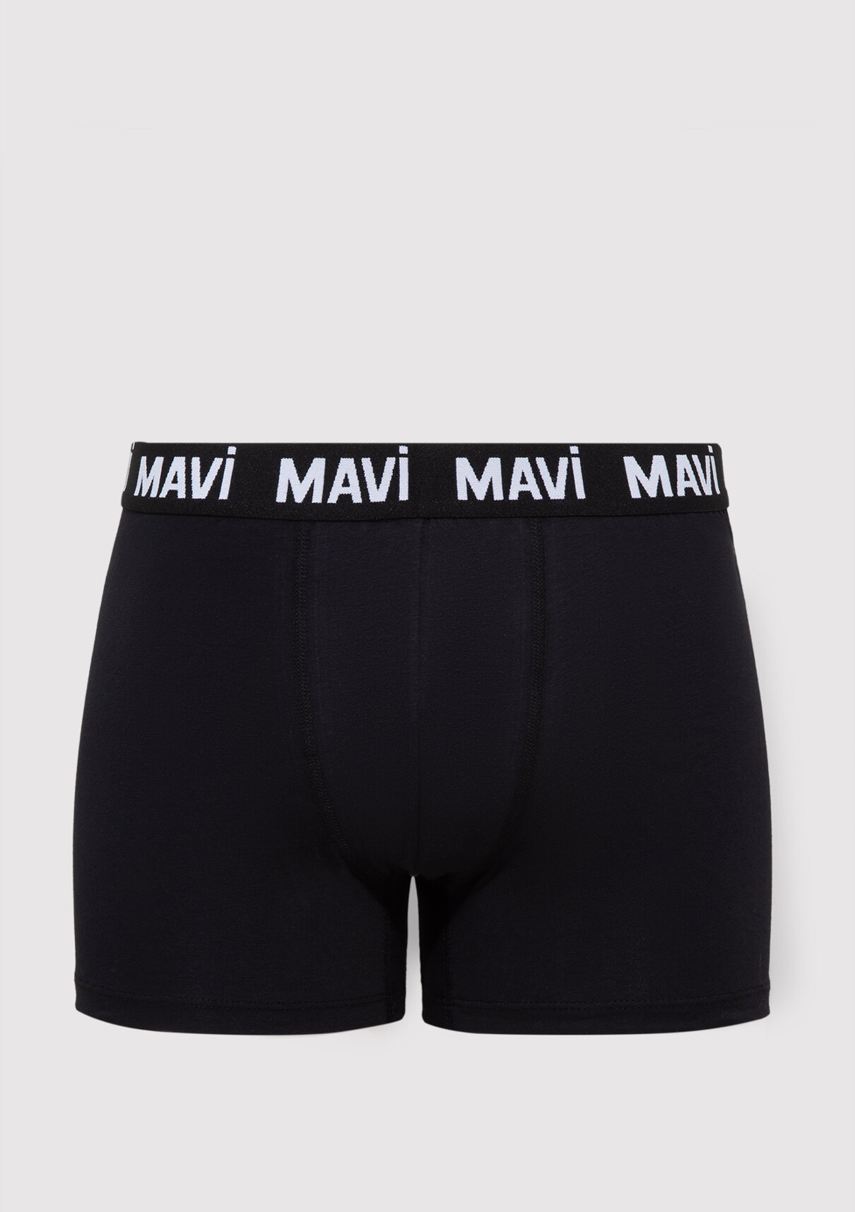 Mavi Siyah Basic Boxer