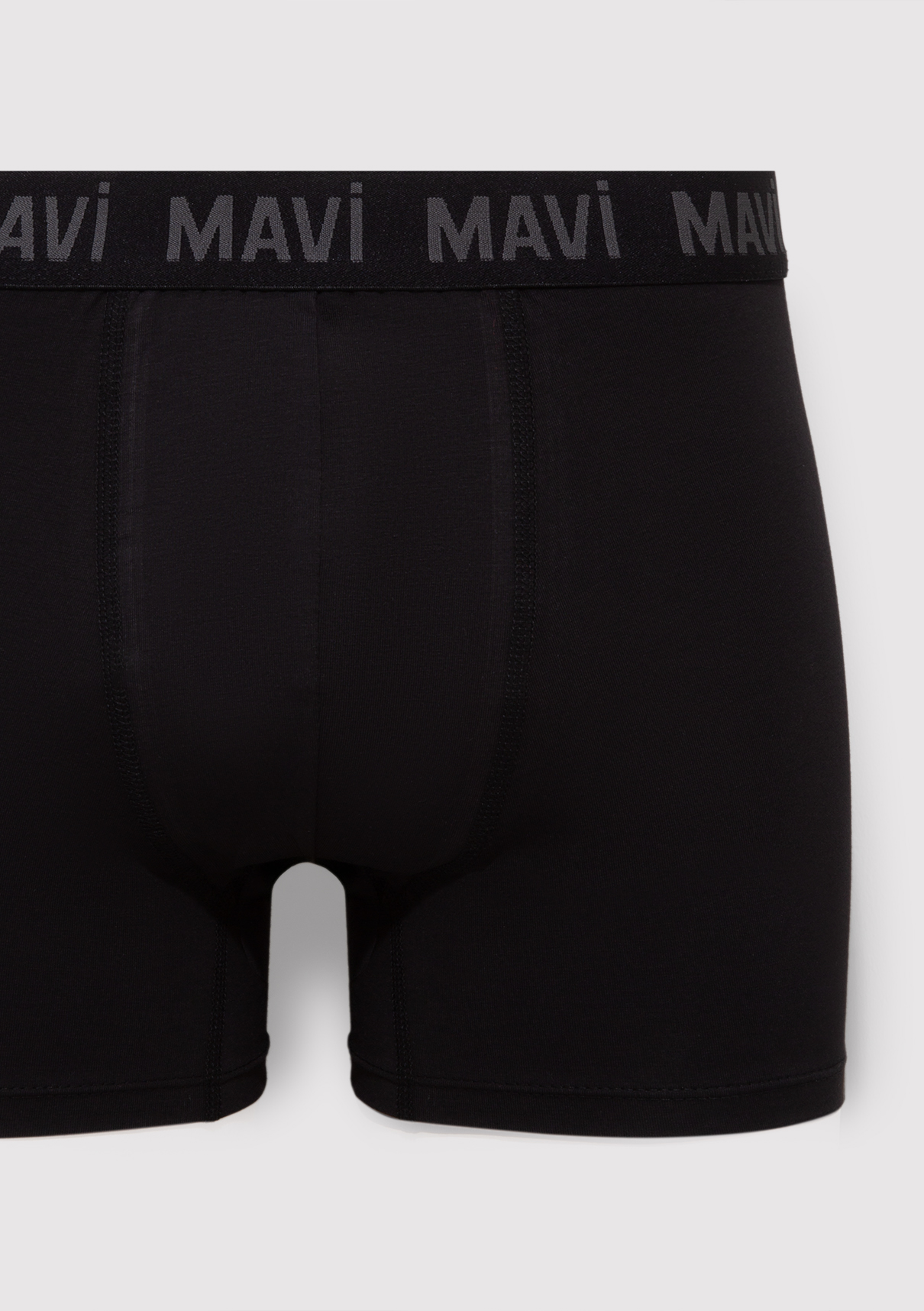 Mavi 5li Siyah Basic Boxer görsel 3